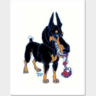 Black Doberman Posters and Art